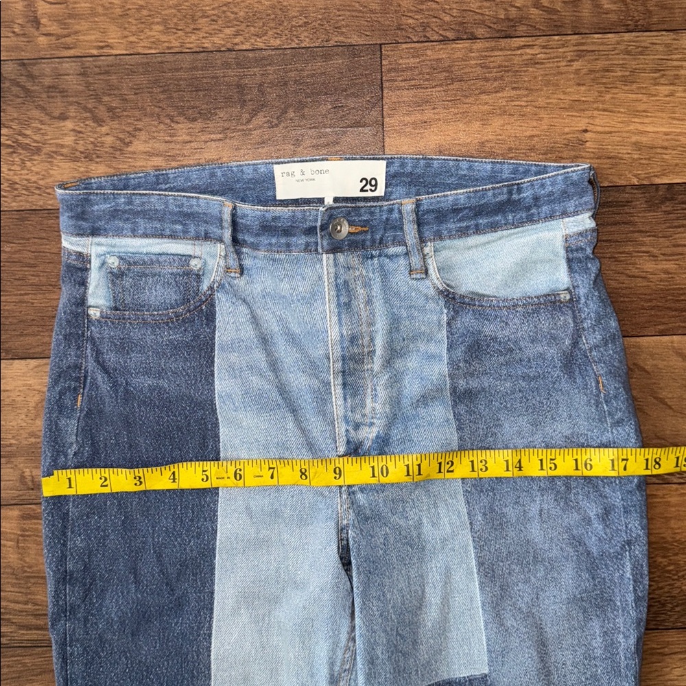 Rag & Bone Multi-Blue Patchwork Jeans - image 13